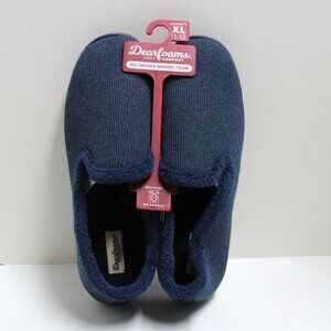 Dearfoams XL 11-12 Gel Infused Memory Foam No Sweat Comfort Step In Slippers